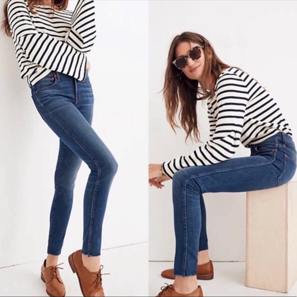 Madewell 9” high rise skinny jeans